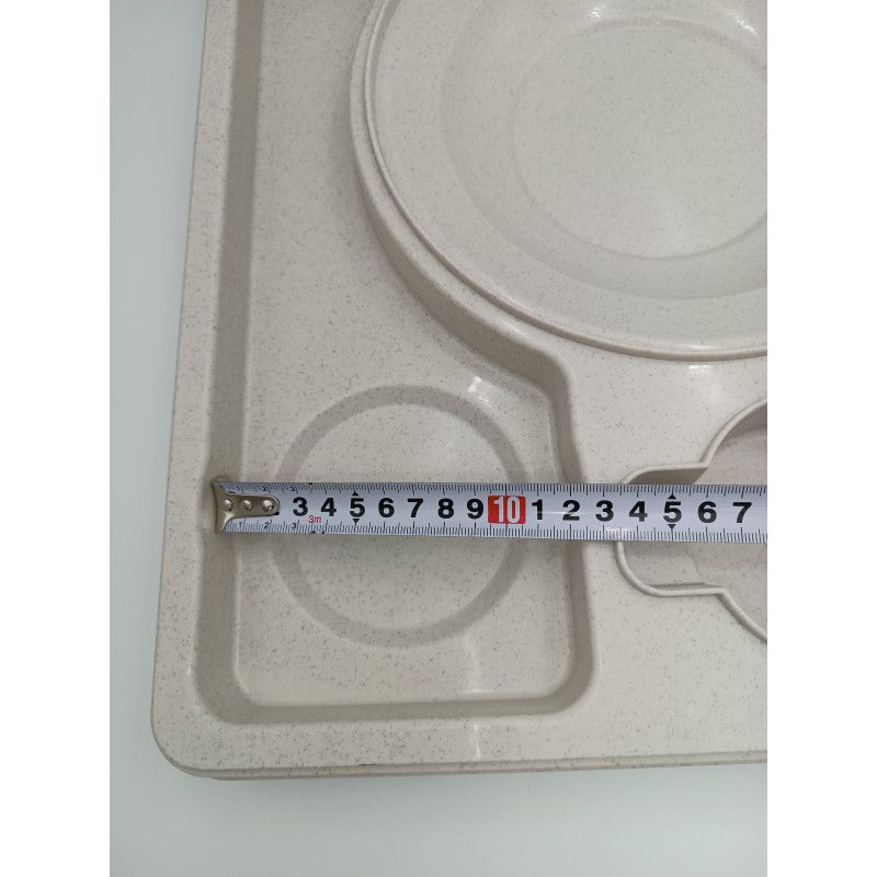 Термопіднос на 6 відділень з замком, 540 x 380 x 120 mm TT--006NL Gastro Plast PE Зелено-кремовий