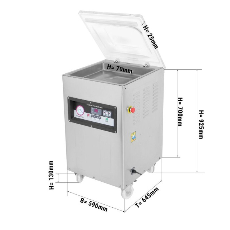 Вакуумний пакувальник 20 м³/год GGM Gastro VMKH-500