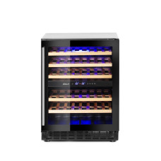 Винний холодильник, 2-х зонний, 46 пляшок, 133 л, 220-240V/90W, 595x588x(H)820mm 237588 Hendi Stainless steel;Tempered glass;Powder coated metal