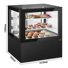 Вітрина для кондитерських виробів 1,61 x 0,79 m GGM Gastro KTVF600