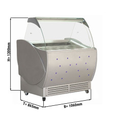 Вітрина для морозива 1,06 x 0,86 м GGM Gastro EVJ109N