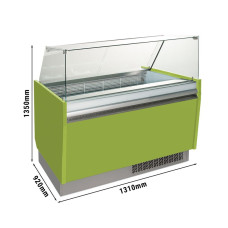 Вітрина для морозива 1,25 x 0,92 м - світло-зелений GGM Gastro ESTI12HG