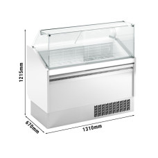 Вітрина для морозива 1,31 x 0,67 м - біла GGM Gastro ESTI12S-W