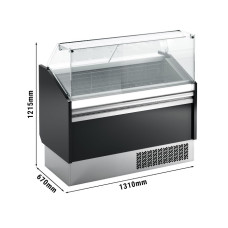 Вітрина для морозива 1,31 x 0,67 м - чорна GGM Gastro ESTI12S-S