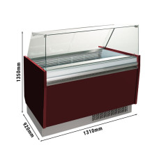 Вітрина для морозива 1,31 x 0,92 м - бардова GGM Gastro ESTI12GR