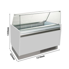 Вітрина для морозива 1,31 x 0,92 м - біла GGM Gastro ESTI12W