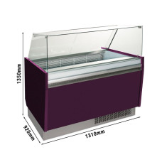 Вітрина для морозива 1,31 x 0,92 м - фіолетова GGM Gastro ESTI12V
