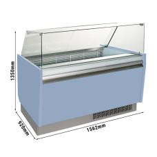 Вітрина для морозива 1,56 x 0,92 м - блакитна GGM Gastro ESTI15HB