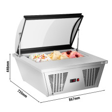 Вітрина для морозива - 4(контейнери) x 5 л GGM Gastro EAVNR67N