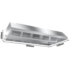 Зонт витяжний острівний 3,0 м GGM Gastro DLS3013M